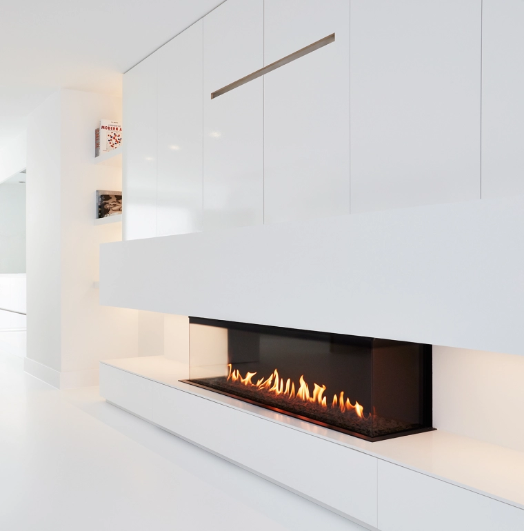 Cheminées à Gaz Luna avec système Eco-Wave de M-Design