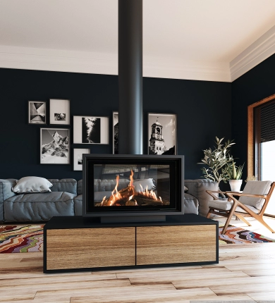 Poêle à gaz pivotant Venus HT de M Design