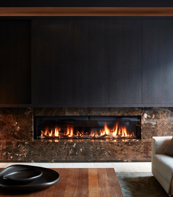 Cheminées à Gaz Luna avec système Eco-Wave de M-Design