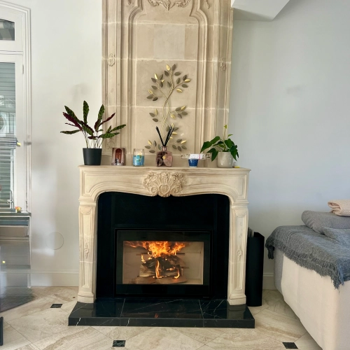  Installation d’un poêle à bois Scan 1004 Box dans une habitation du Calvados