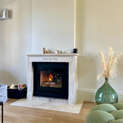 Installation d’un poêle à bois Scan Box 1003 à Caen