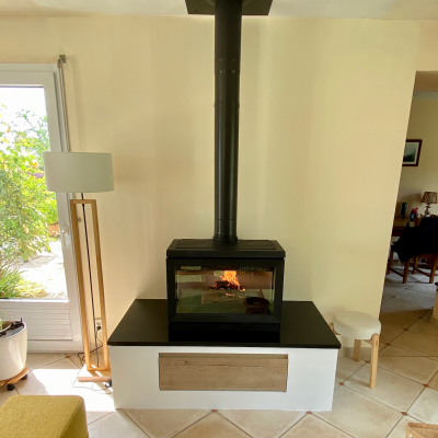 Installation d’un poêle à bois Jøtul F620 en Normandie