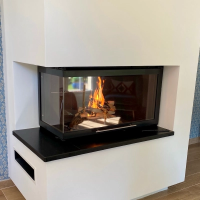 Installation d'un Tecknika Latéral 900 Totem Fire à Cambes-en-Plaine