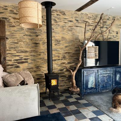 Installation d’un poêle à bois Jøtul F602 revisité à Castillon