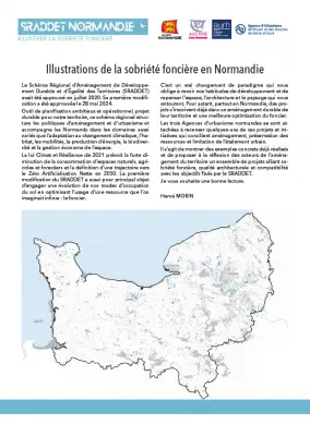 Illustrer la sobriété foncière - Publication de la coopération des agences d’urbanisme de Normandie