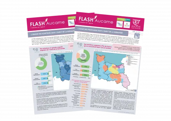 Flash' #67 et 68 - Marchés immobiliers (PERVAL) : origine des acheteurs dans l'ouest de la Normandie