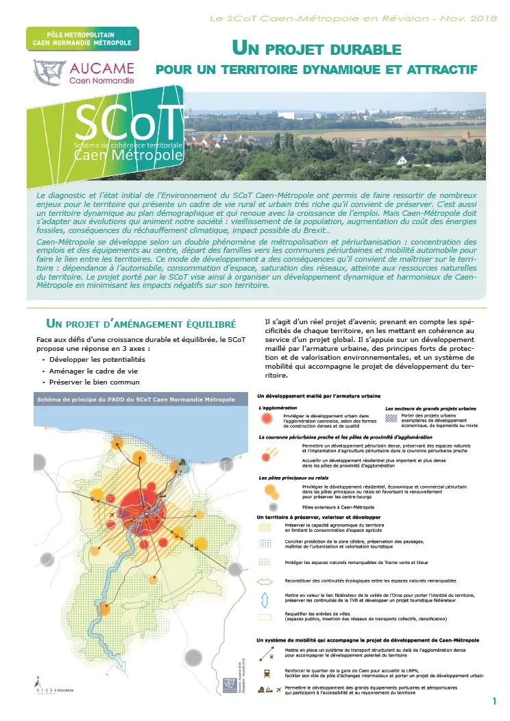 Le SCoT Caen-Métropole en révision - Un projet durable pour un territoire dynamique et attractif