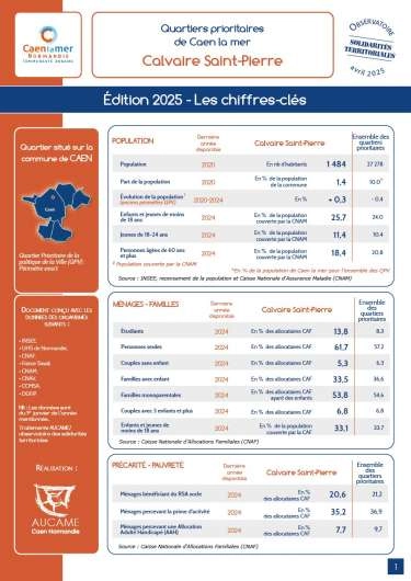 Edition 2025 des chiffres-clés des quartiers prioritaires de la politique de la ville (QPV)