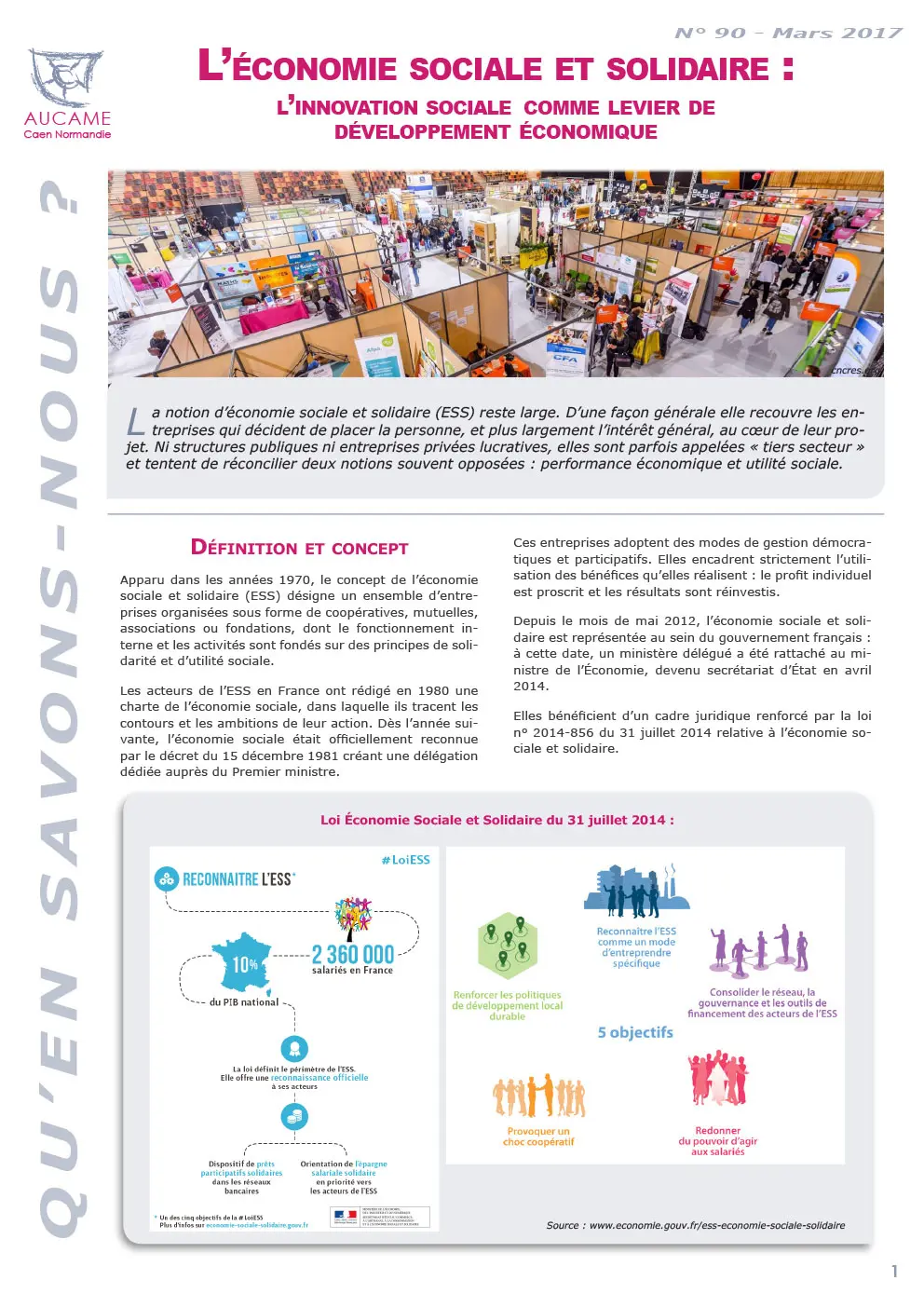 L'économie sociale et solidaire : l'innovation sociale comme levier de développement économique