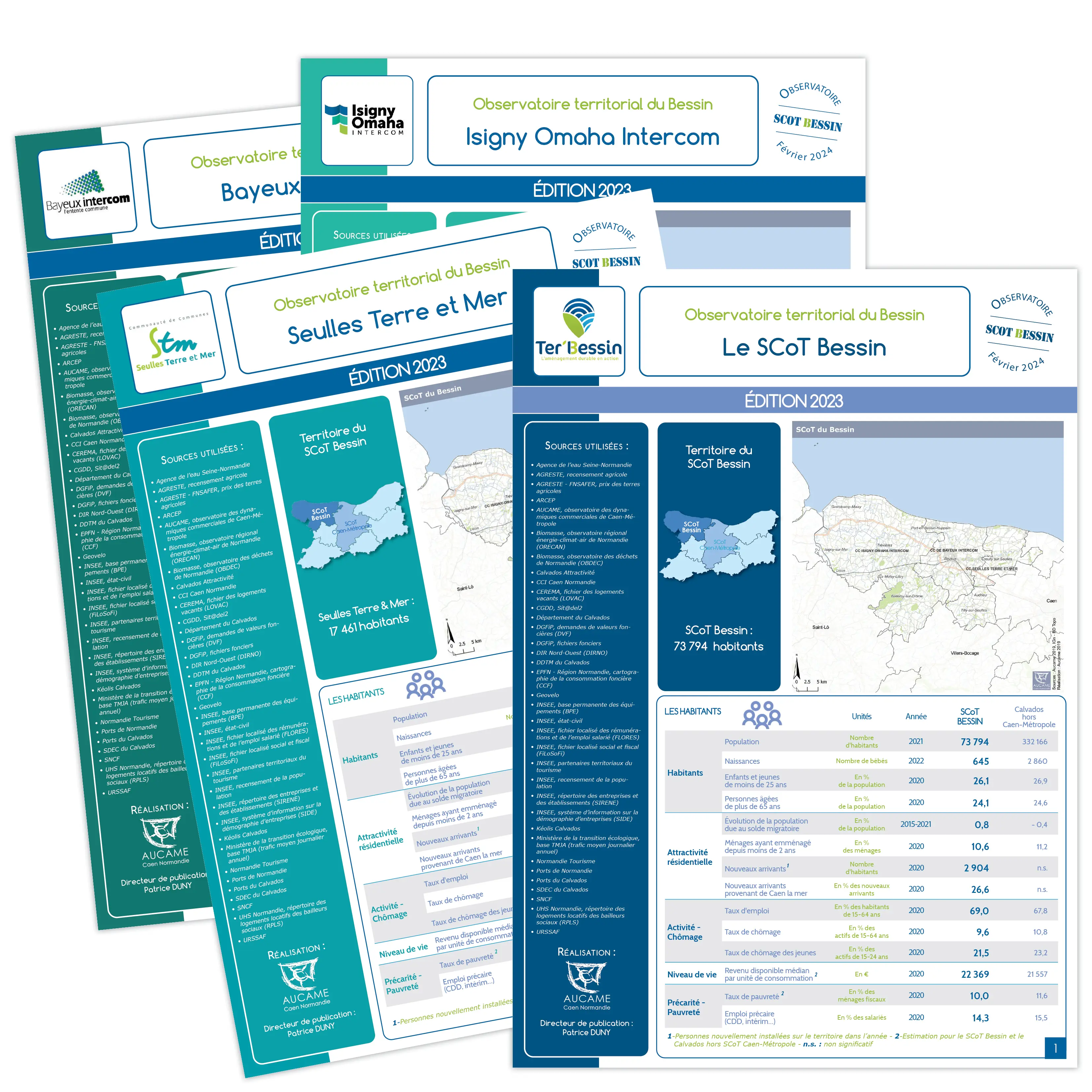 Observatoire territorial du SCoT Bessin : les cartes