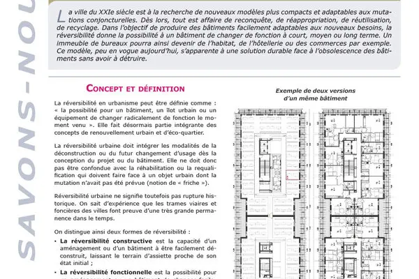 La notion de réversibilité en urbanisme