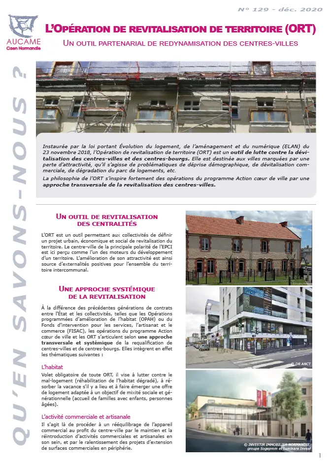 QSN # 129 - L’Opération de revitalisation de territoire (ORT)