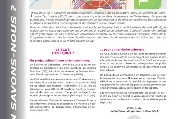 Le Schéma de Cohérence Territoriale (SCoT)