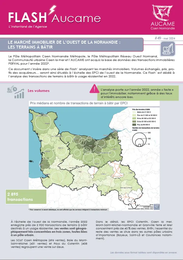 Flash' #49 - Le marché immobilier de l’ouest de la Normandie : les terrains à bâtir