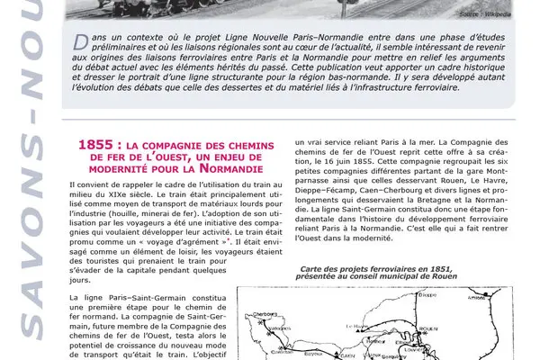 La ligne Paris-Caen-Cherbourg : historique d'une liaison ferroviaire structurante