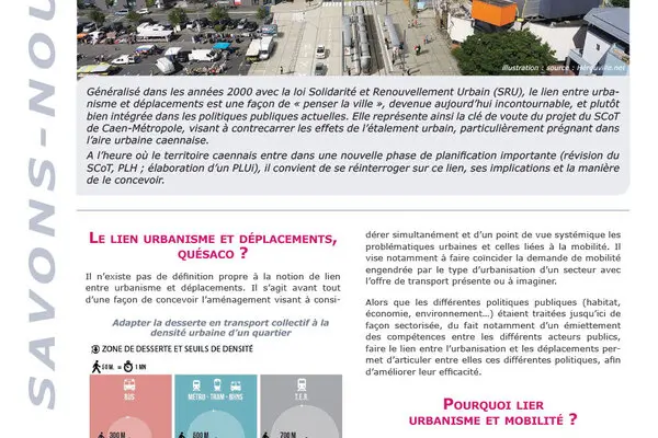 Le lien urbanisme et déplacements : au service d'une politique territoriale durable et cohérente
