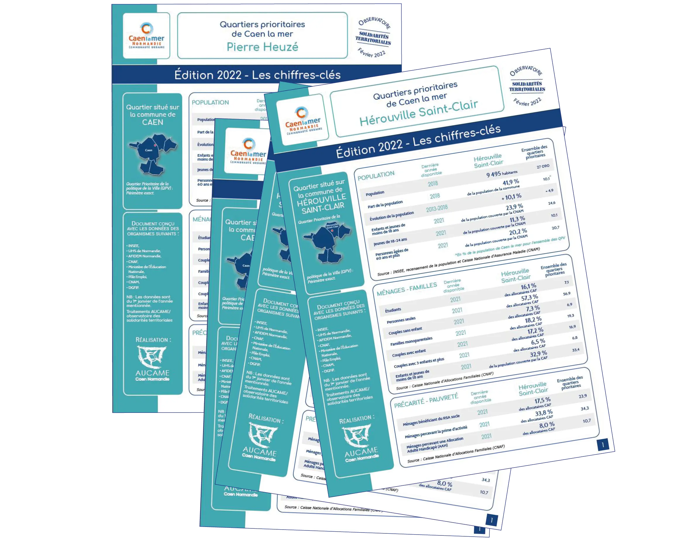 Chiffres-clés des quartiers prioritaires de Caen la mer - Edition 2022