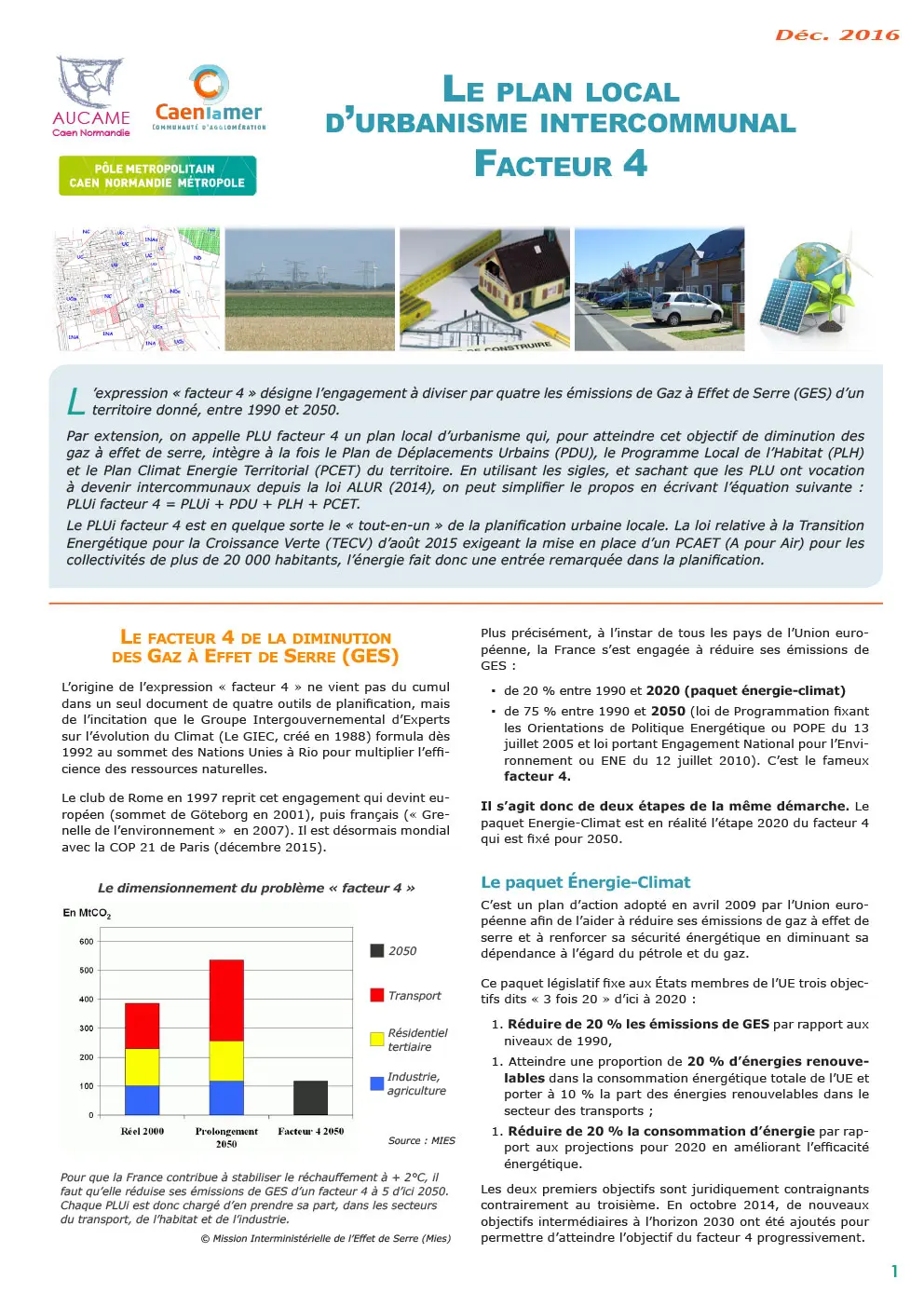 Le plan local d'urbanisme intercommunal Facteur 4