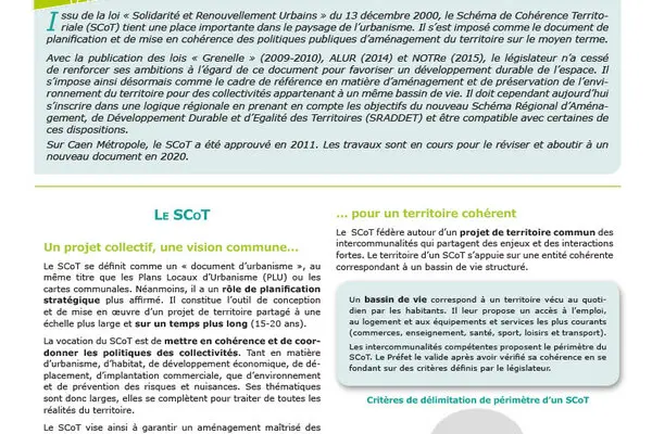 Le Schéma de Cohérence Territoriale (SCoT)