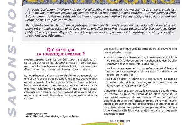 La logistique urbaine, ou l'art d'organiser les flux de marchandises en milieu urbain